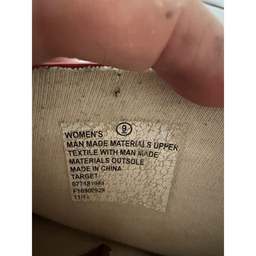 Target Womens Red Rubber Rain Boots Tall Waterproof Garden Shoes Size 9 Lug Sole - Picture 4 of 4